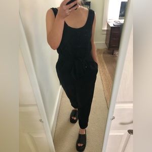 Linenfox Evelyn Linen Jumpsuit, Black, XS